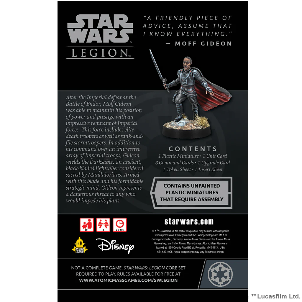 Star Wars: Legion- Moff Gideon Commander Expansion - Image 2