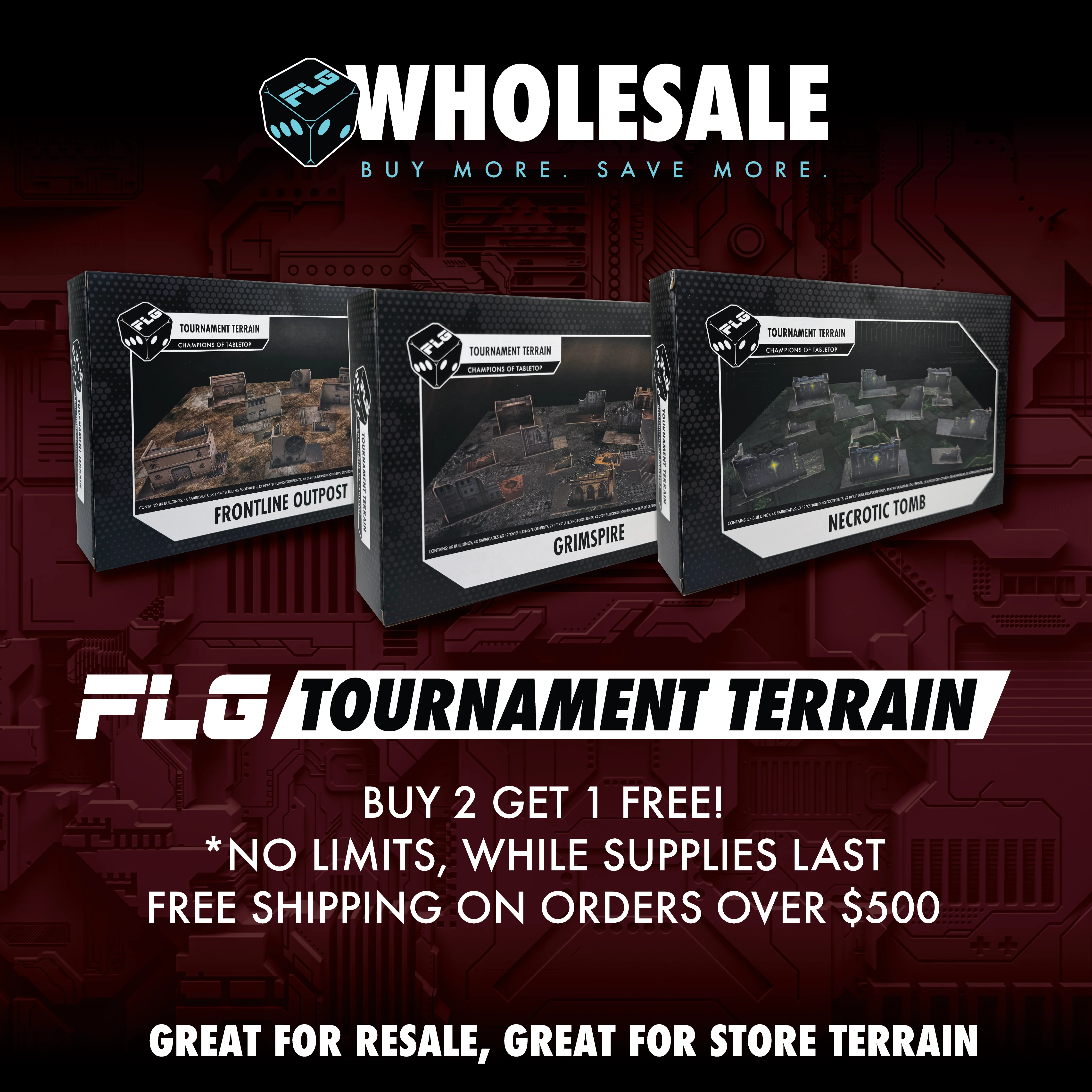 FLG Tournament Terrain: Buy 2 get 1 FREE!