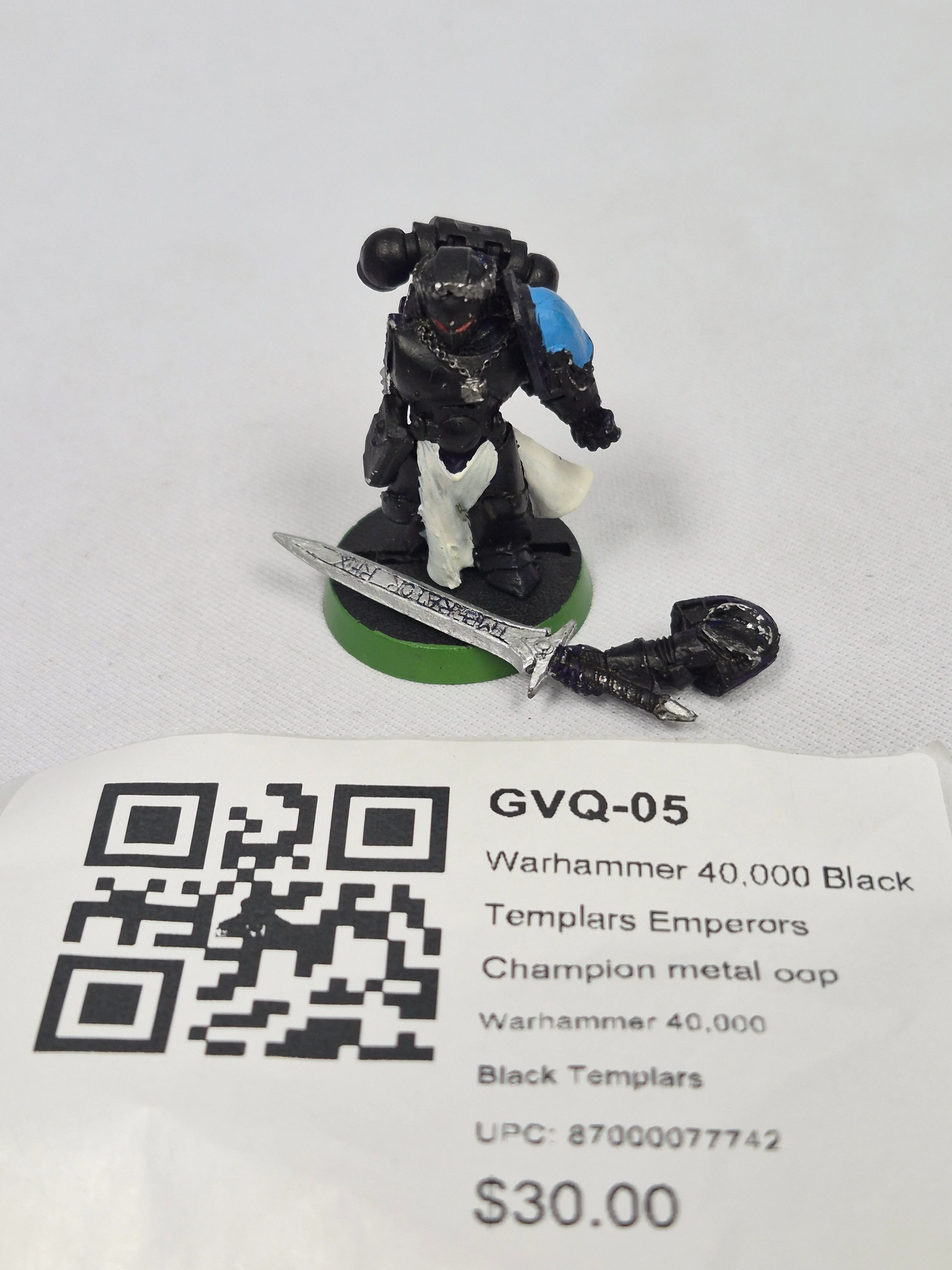 Warhammer 40,000 Black Templars Emperors Champion metal oop GVQ-05
