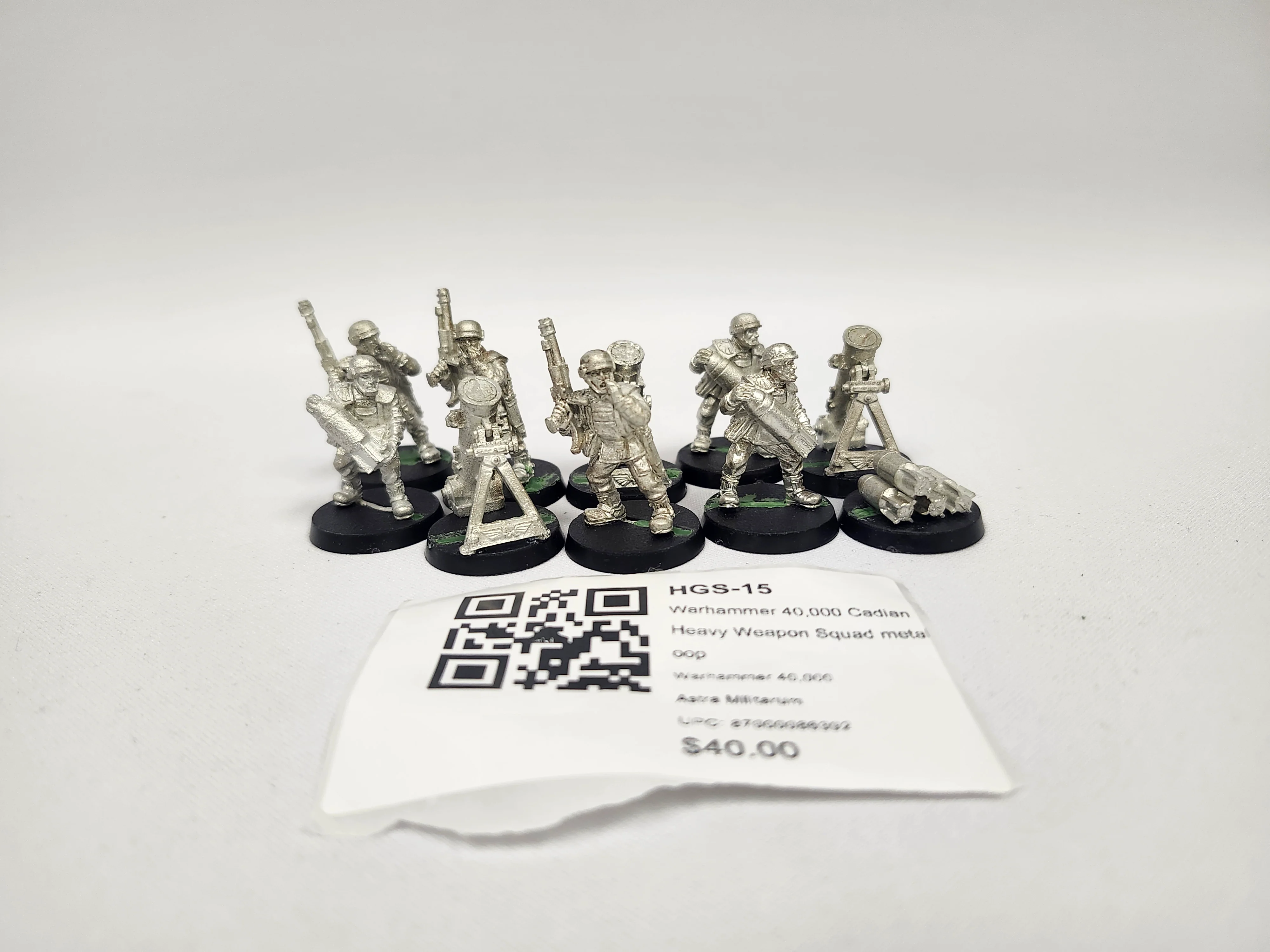 Warhammer 40,000 Cadian Heavy Weapon Squad metal oop HGS-15